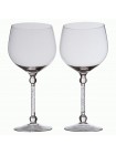 Два бокала для вина «Фантазия», с кристаллами оптом