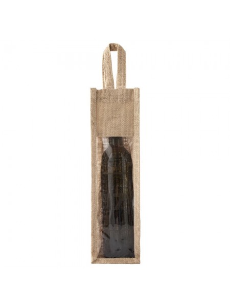 Холщовая сумка-чехол для бутылки вина